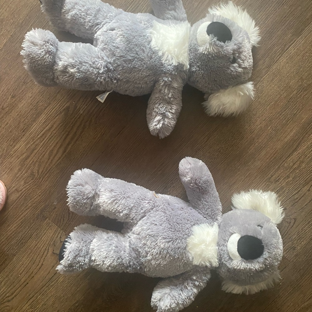 Build-A-Bear Gray and White Plush